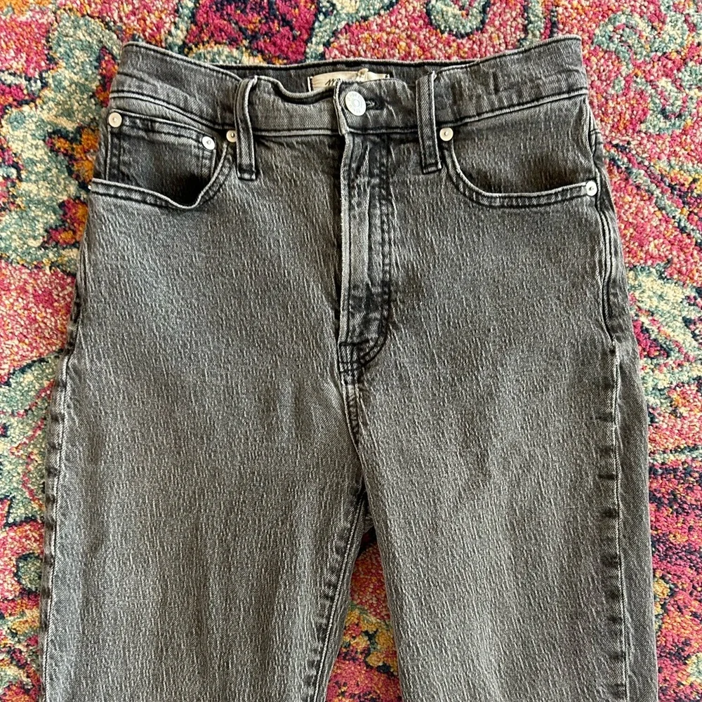 Madewell | Women’s Grey Stonewashed The Perfect Vintage Straight Leg Jeans Sz 26